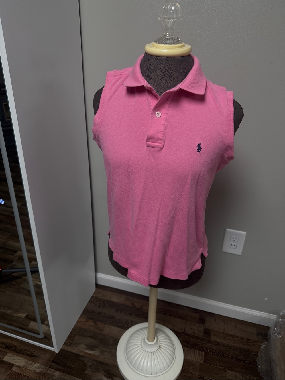 Ralph Lauren Pink Sleeveless Polo Top